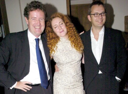 PIERS MORGAN THE FORMER Daily Mirror editor in happier times with his old friends Andy Coulson (gaoled) and Rebekah Brooks (acquitted). Six days ago — on April 21 — Morgan was interviewed by Scotland Yard detectives from Operation Golding about phone hacking while he was Mirror editor. This followed an earlier interview at the end of 2013. He was not arrested on either occasion. As well as his ITV programme Life Stories, Morgan is also US 